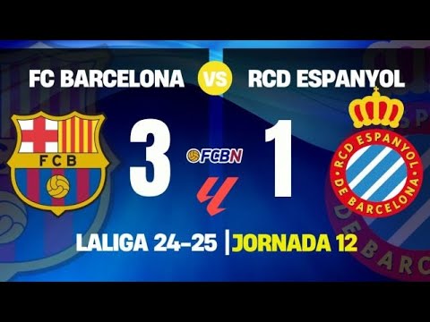 ALL GOALS | BARCELONA 3-1 RCD ESPANYOL  | J12 LALIGA EA Sports 2024