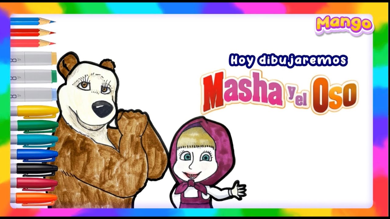 Cómo Dibujar a Masha y Osa - How to Draw Masha and She-Bear - En español