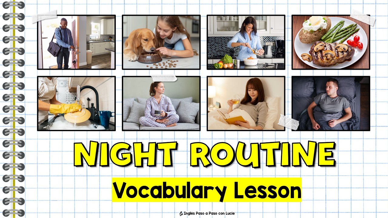 Rutina Nocturna en Inglés | Vocabulario Básico