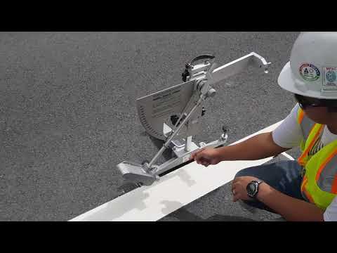 Road Marking Slip and Skid Testing with Friction Pendulum Device