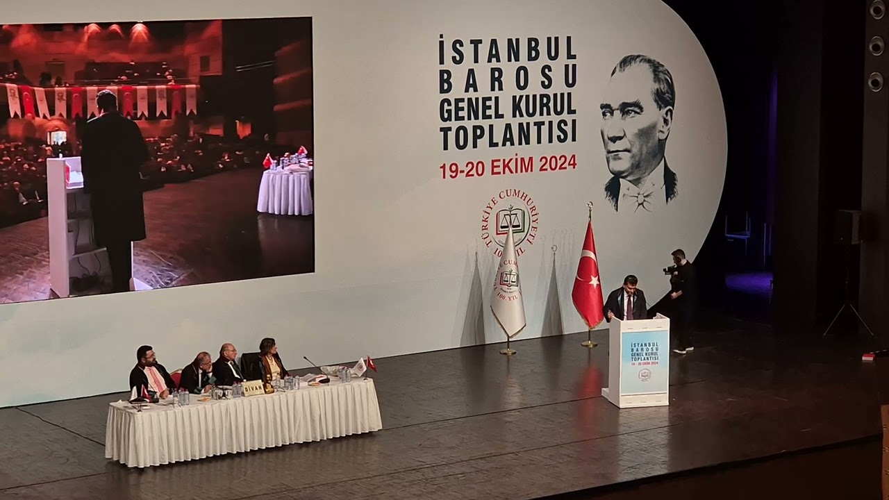 İSTANBUL BAROSU GENEL KURULUNDA  “BİLGE BAŞKAN” SLOGANLARI