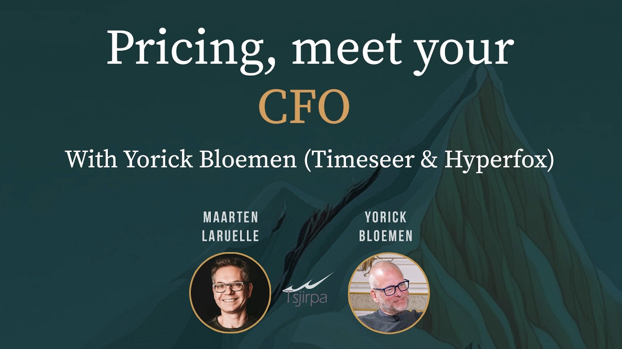 Develop your price like you develop your product, with Yorick Bloemen