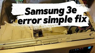 Lucky to replace the carbon brushes only!! Replace motor or pcb if 3e error persists..Samsung repair