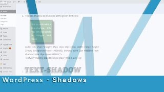 WordPress: box and text Shadows