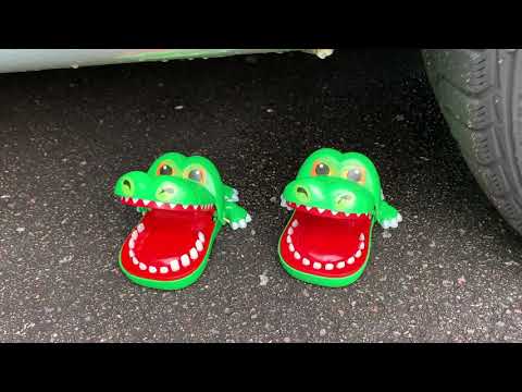 , title : 'EXPERIMENT: CAR VS CROCODILE (Toy) and More Crunchy Stuff!'