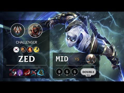 Zed Mid vs Pantheon - KR Challenger Patch 10.7