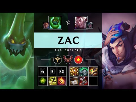 Zac Support vs Rakan - VN Grandmaster Patch 25.11