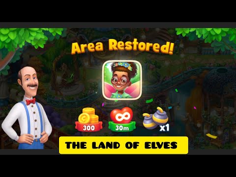 Gardenscapes - THE LAND OF ELVES - Full Walkthrough - New Area Restored