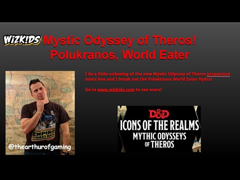 Wizkids Games Mystic Odyssey of Theros Prepainted Minis and Polukranos World Eater Hydra