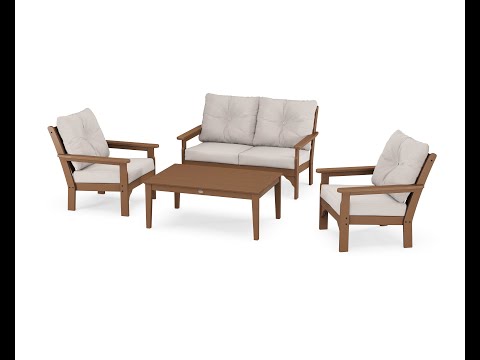 POLYWOOD Vineyard 4-Piece Deep Seating Set - PWS405-2 Video