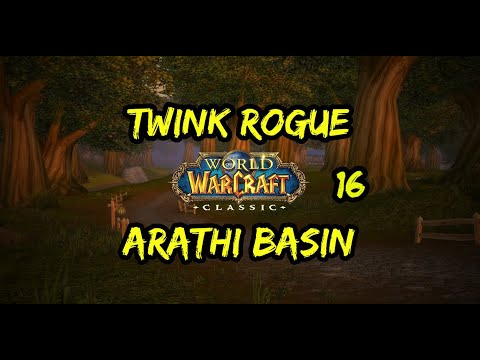 WoW Classic Twink 29 Battleground 16. Sword Rogue. World of Warcraft Arathi Basin (NO MUSIC)