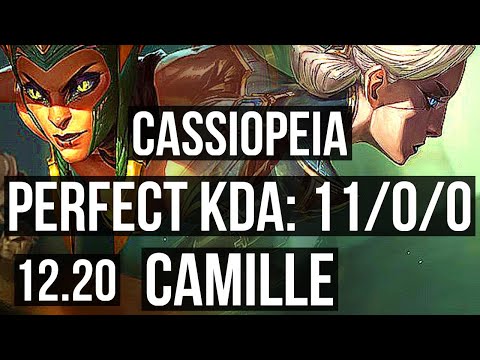 CASSIOPEIA vs CAMILLE (TOP) | Rank 3 Cassio, 11/0/0, 7 solo kills, Legendary | KR Challenger | 12.20