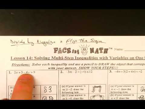 Faceing Math Activity