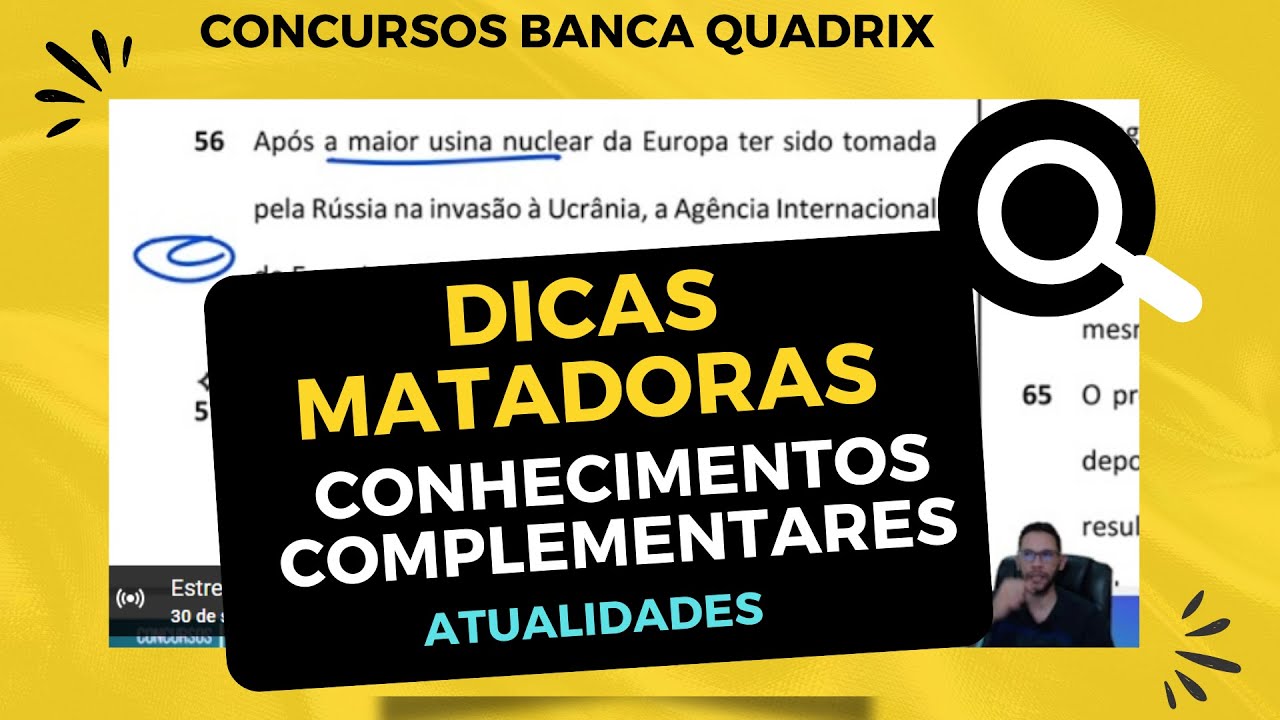 ATUALIDADES | DICAS MATADORAS | BANCA QUADRIX