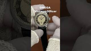 O-7899| オメガ オフィサー SS ラウンドケース ブルズアイダイヤル 手