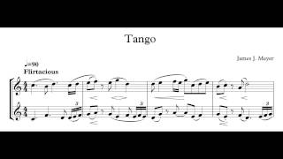 Tango, No. 9 from 15 Mixed Meter Duets in Latin Dance Styles for the Treble Clef by James Meyer