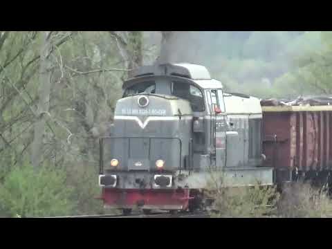 CFR MARFA with a scrap metal loaded train passing trough Lapusel (Maramures county)