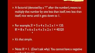 Factorial Tutorial