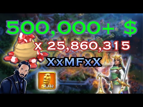$500,000 Spent in Mobile Game Rise of Kingdoms! Crazy Account! [XxMFxX]