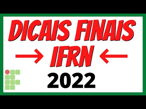 Atenção !!!  DICAS FINAIS  IFRN 2022 | Exame de seleção 2021/2022 | Proitec 2021/2022