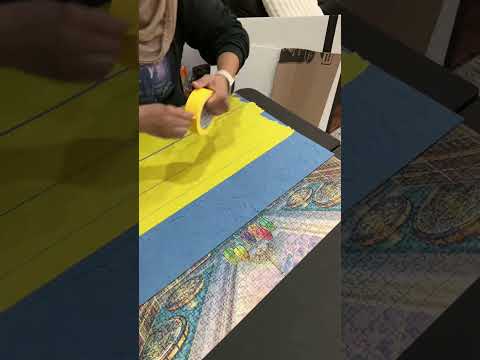 Taping and storing my puzzle. #puzzletube #puzzle
