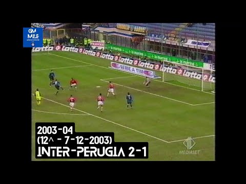 2003-04 (12^ - 07-12-2003) INTER-Perugia 2-1 [Vieri,Vieri,Gio.Tedesco] Servizio Controcampo Italia1