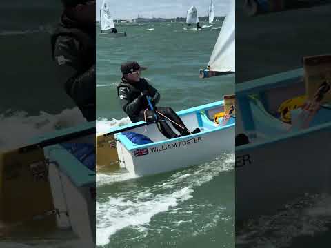 Optimist Sailing in 23 Knot Winds – Youth Dinghies Powering Up Before Racing
