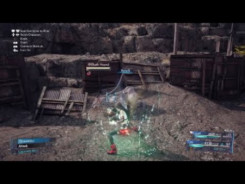 Debuff Tifa (Sonic Strikers) systematically smites the Wrath Hound (Hard Mode, No Damage)