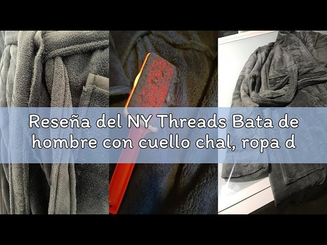 Vídeo relacionado con NY Threads Bata con cuello chal para mujer, ropa de dormir suave y acogedora, X-Grande, Ciruela