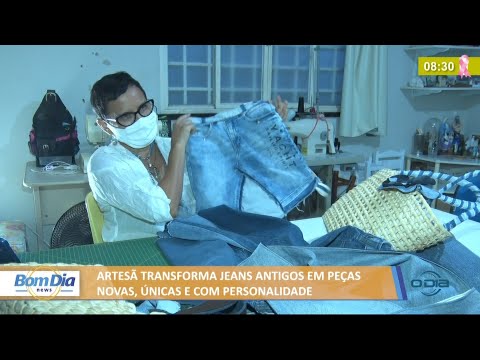 ArtesaÌƒ transforma jeans antigos em peças novas, uÌnicas e com personalidade 14 10 2021