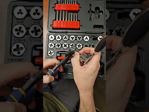 Master the Threads: Learn how to use a tap and die set like a pro! 🔧