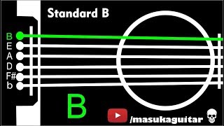 【GUITAR TUNER】[ B Standard ] (B E A D F# b)