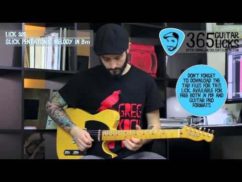 Lick 325/365 - Slick Pentatonic Melody in Bm | 365 Guitar Licks Project