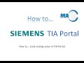 How To Convert Raw Analog Values To Scaled Values In TIA Portal