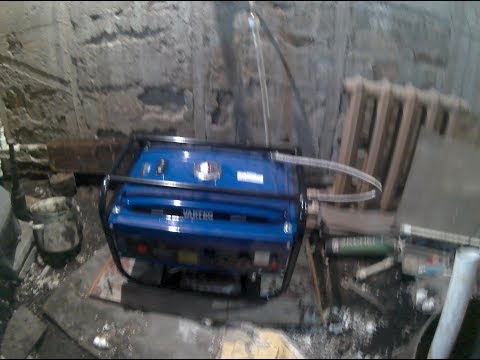 бензогенератор в гараже. Отвод выхлопных газов из глушителя