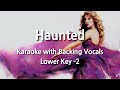 Haunted (Lower Key -2) Karaoke with Backing Vocals