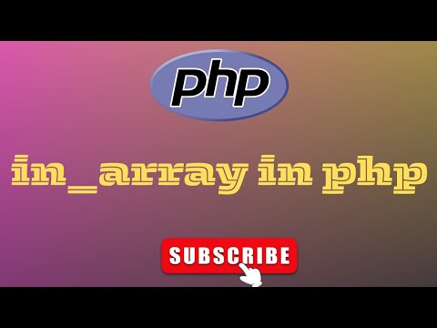 In_array In Php Php Tutorial Php Array Coding Programming