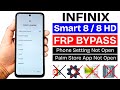 Infinix Smart 8 8 HD Frp Bypass Android 13 Without PC Phone Setting Not Open New Trick 2025
