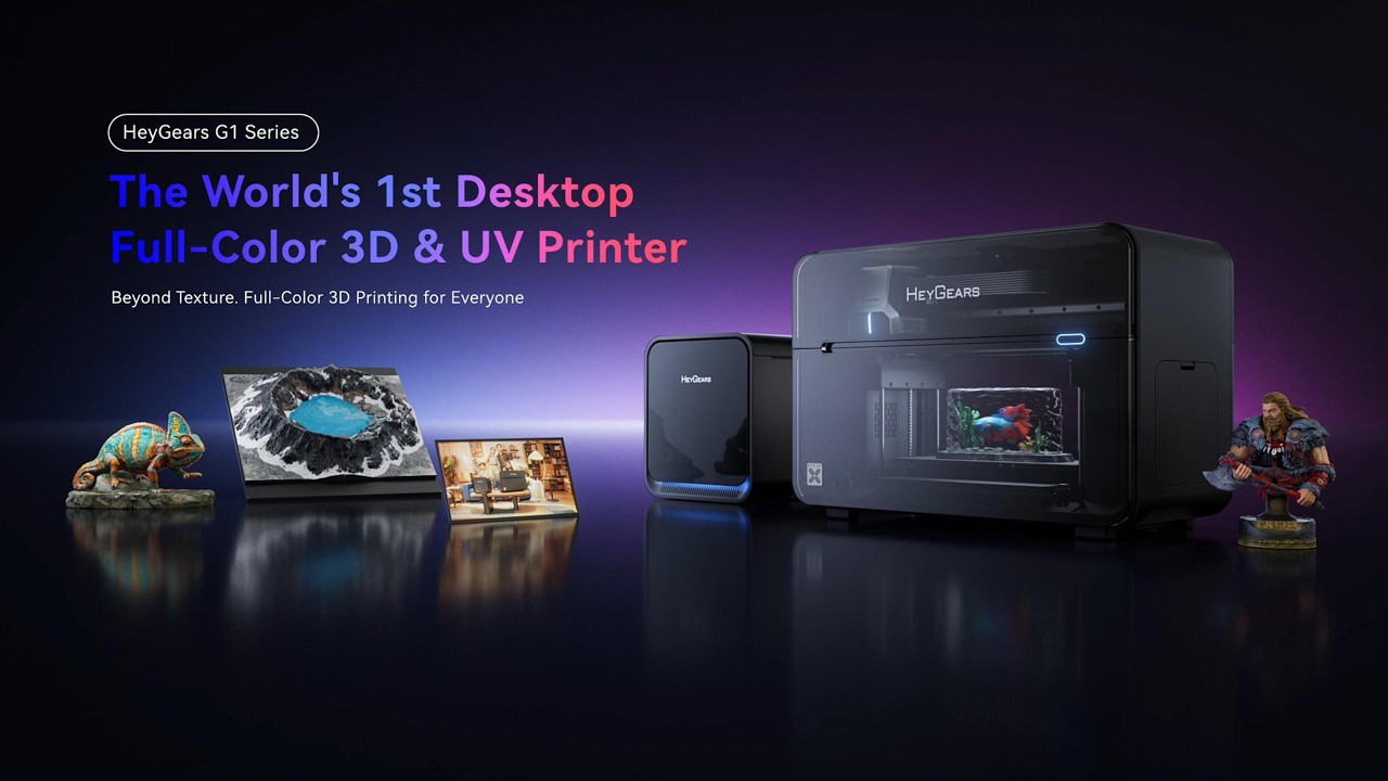 HeyGears G1 Series &ndash; The World's First Desktop Full-Color 3D & UV Printer - YouTube