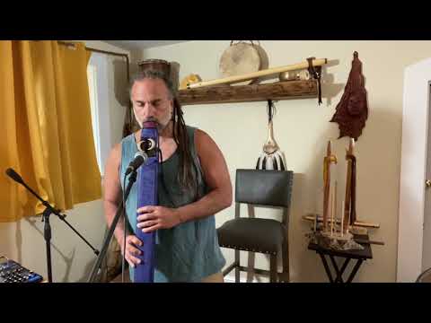 Contra Bass F Sharp/B Aeolian Drone Flute in the “Midnight” Design