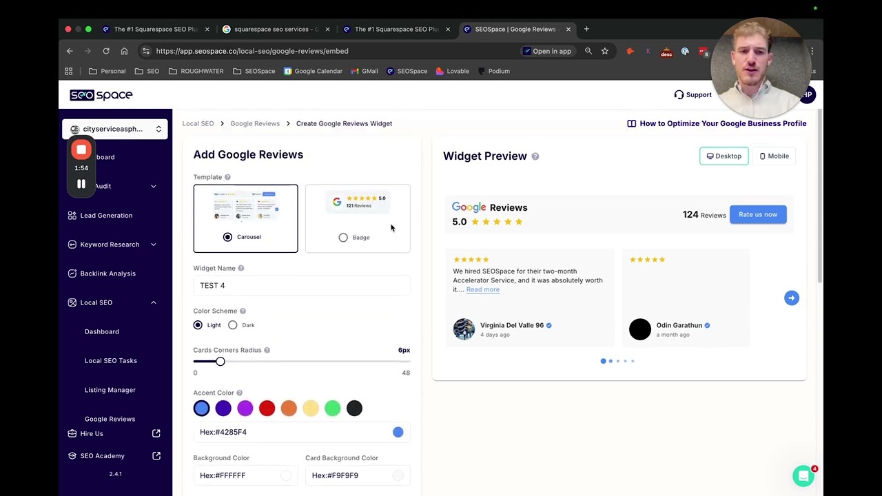 Google Review Widget