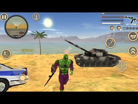 Spider Rope Hero Vice Town #6 | Spider Steal Tank - Best Android GamePlay