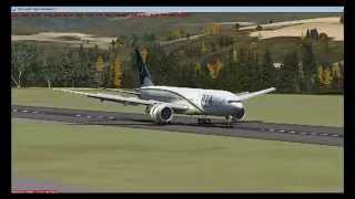 preview picture of video 'Boeing 777 Landing Runway 20 at Kathmandu (FSX)'
