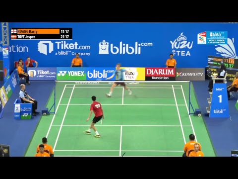WORLD JUNIOR CHAMPIONSHIPS 2017 | MS | HUANG (ENG) vs TOFT (DEN)