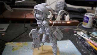 【フィギュア作成 】(GGO)レンちゃんのフィギュア作ってみた (no Painting) 【clay figure /DIY 】 sculpting clay figure”　”