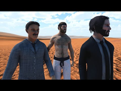 Chuck Norris, John Wick, and Tesla Vs 1,000,000 Zombies - Ultimate Epic Battle Simulator 2 | UEBS 2