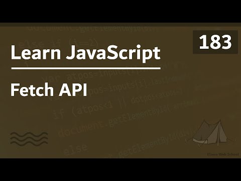 Learn JavaScript In Arabic 2021 - #183 - Fetch API