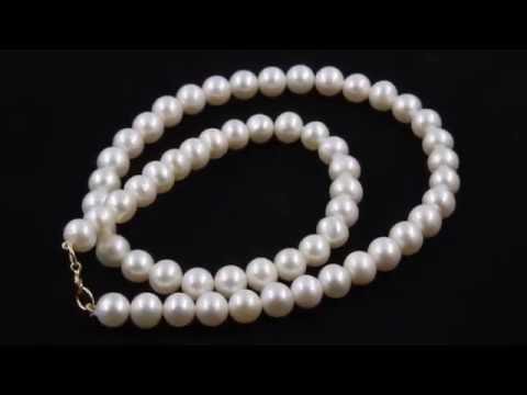 TELEIOS LUXE 18K GOLD WHITE PEARL 7-8 MM STRAND NECKLACE - TL0000014