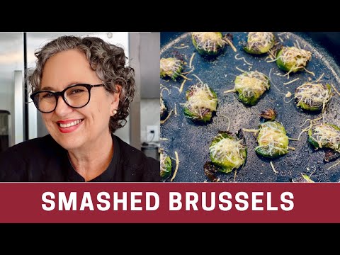Perfectly Crispy Smashed Roasted Brussels Sprouts with Parmesan Cheese | The Frugal Chef