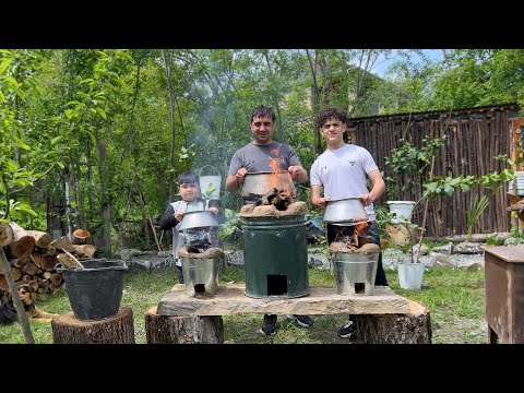 NATIONAL MEAL OF AZERBAIJANI CUISINE DOVGA! RURAL COUNTRY LIFE | PLAIN, YOGHURT, AND HERBS MADE SOUP